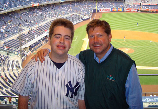 TJ and Sean at Yankee Game