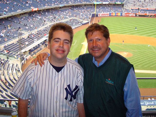 TJ and Sean at Yankee Game